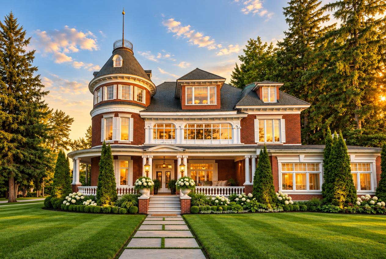 Grande maison résidentielle d'époque — photographie illustrative